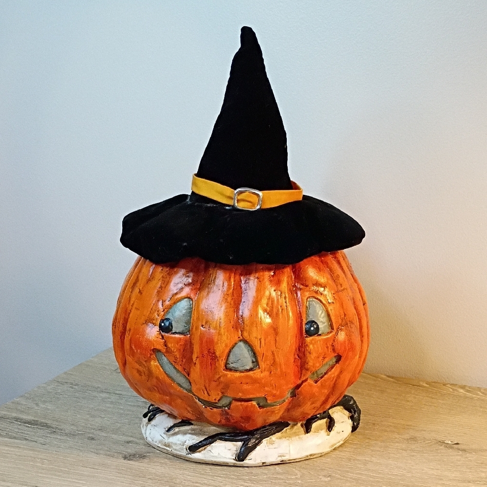 Cracker Barrel Vintage Style Jack-o'-lantern Witches Hat Candy Dish